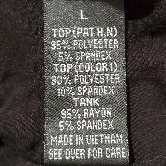 AB Studio Asymmetric Print Scoop Neck Short Sleeve Top Blouse Shirt Size L EUC - Picture 15 of 15